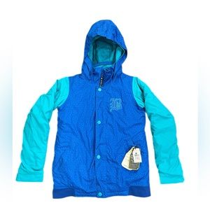 NWT Burton Dulce Snowboard/ Ski Jacket Girls Size Large Teal / Blue